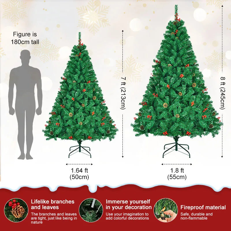 Classic Pine Tree 7FT/8FT Pre-Artificial Christmas Tree