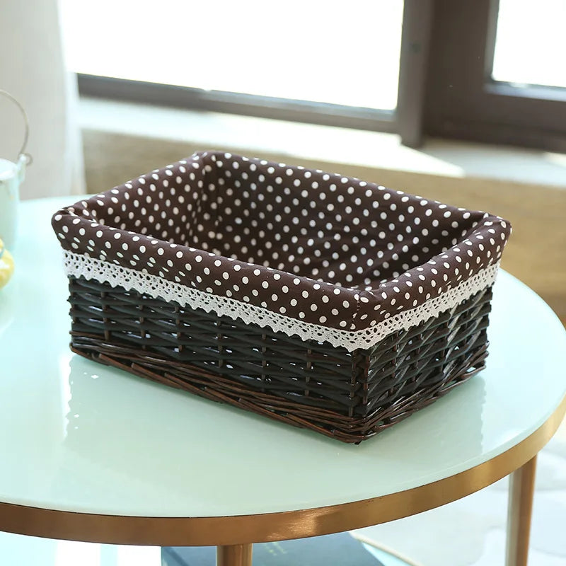 4 Sizes Handmade Rattan Storage Baskets