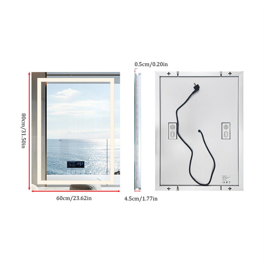 Smart LED Bathroom wall Mount Mirror Rectangle