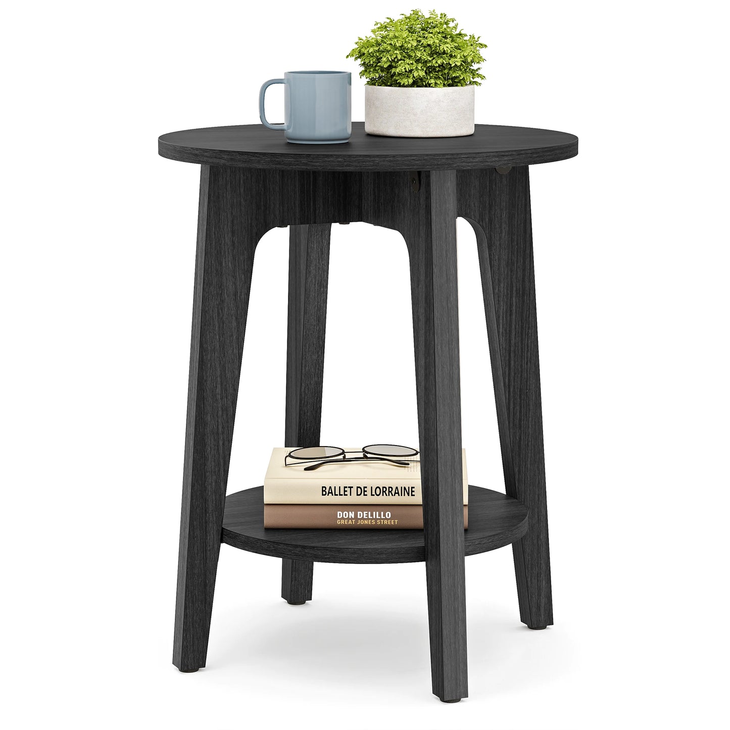 VASAGLE Side Table, Small Round End Table