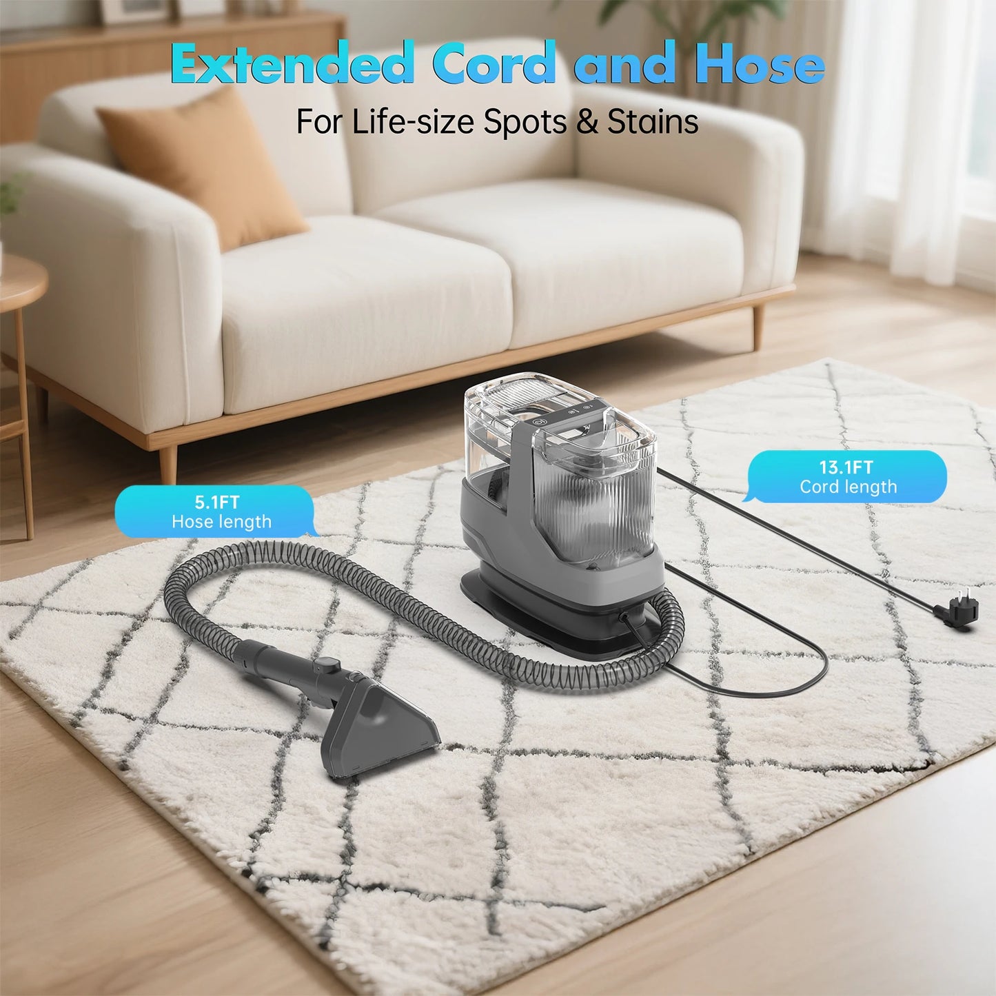 OMESER 20000Pa Portable Carpet Cleaner Machine