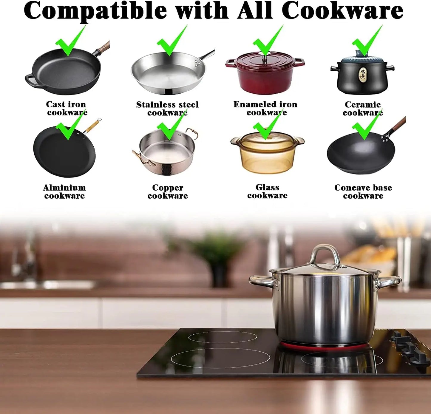 Karinear 4 Burners Electric Cooktop