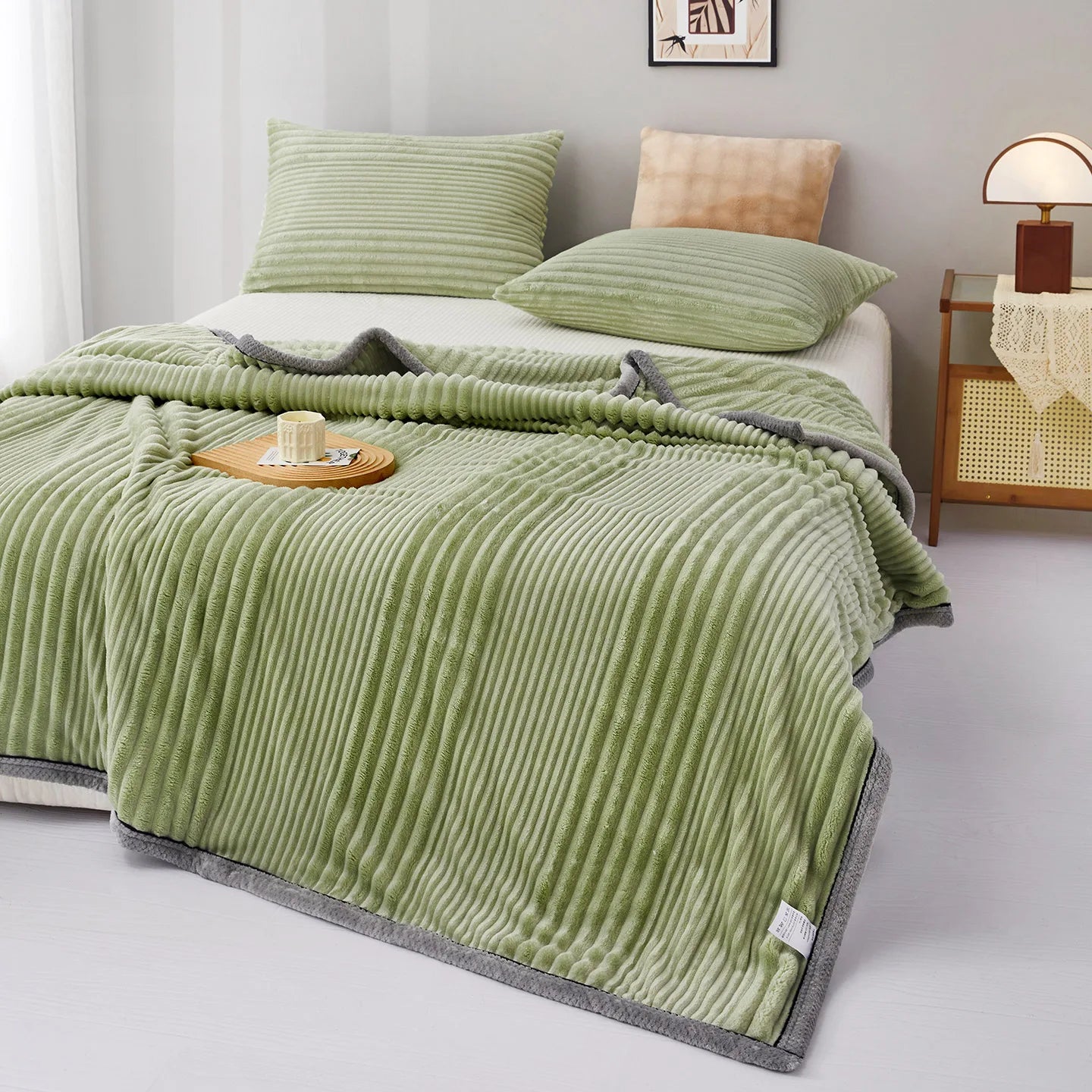 Ribbed Bed Blanket Throw Blanket