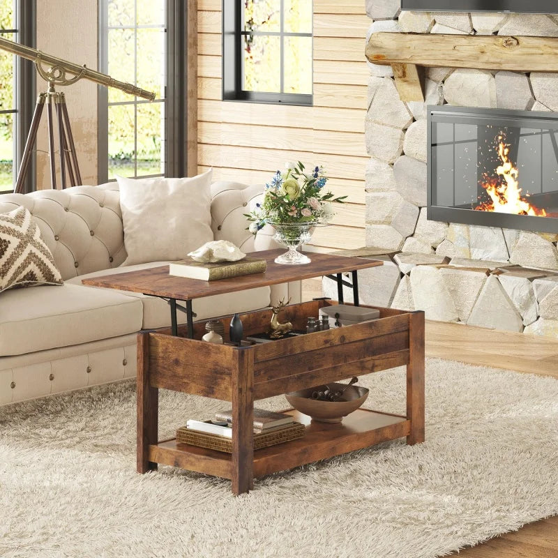 GALAXHERO Lift Top Coffee Table with Hidden Compartment