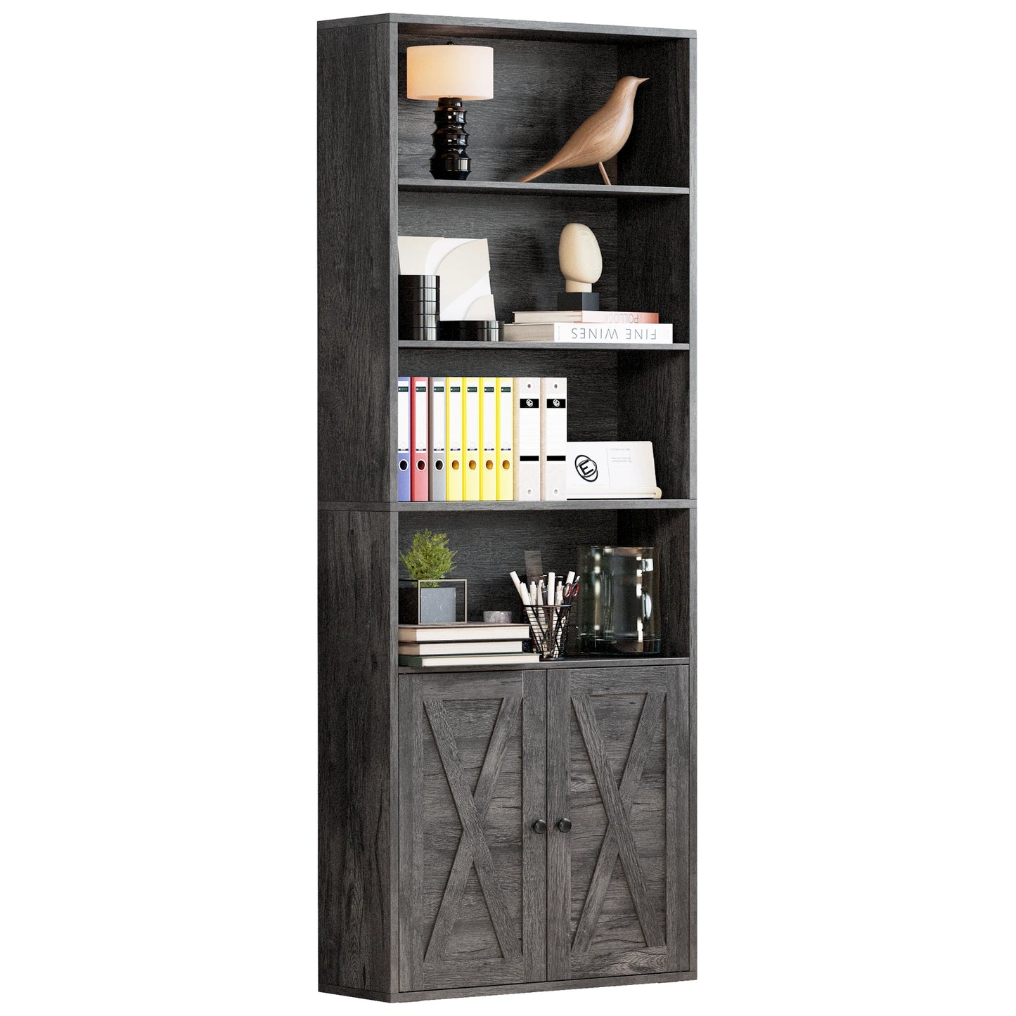 IRONCK Industrial Bookshelves and Bookcases with Doors