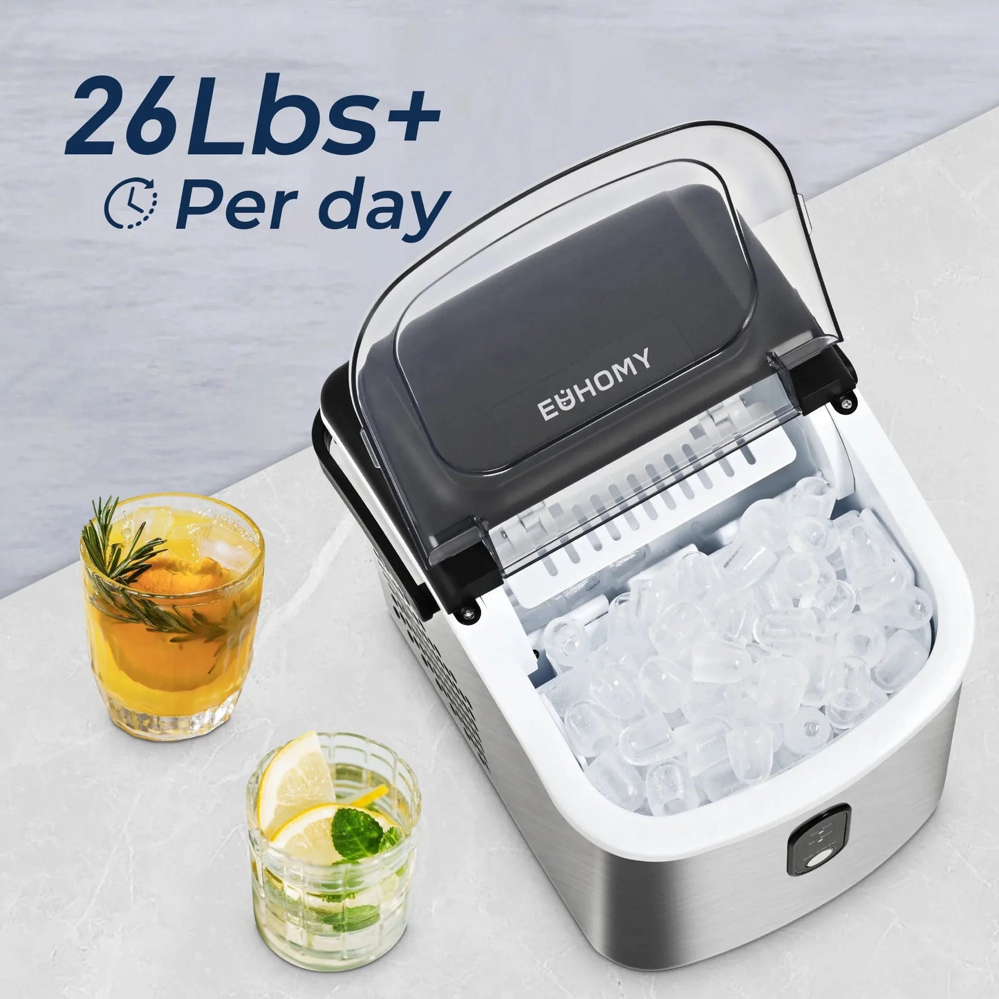 SIMZIFE Countertop Ice Maker Machine with Handle