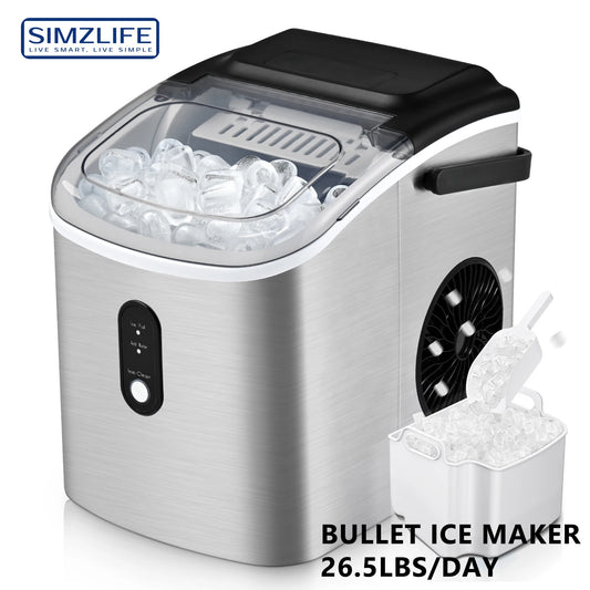SIMZIFE Countertop Ice Maker Machine with Handle