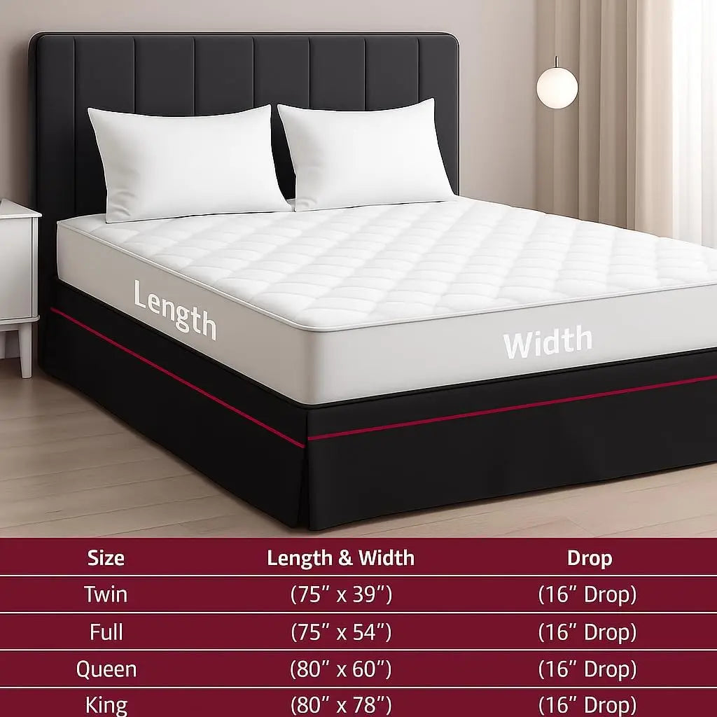 LUX Décor Bed Skirt 16 Inch Drop