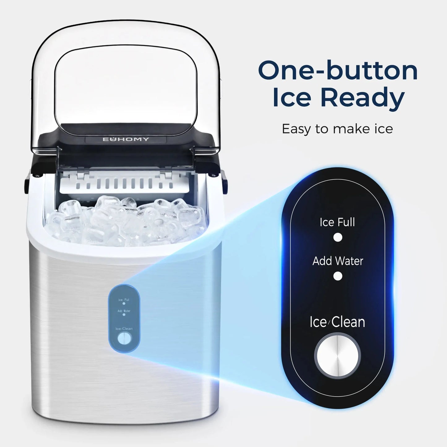 SIMZIFE Countertop Ice Maker Machine with Handle
