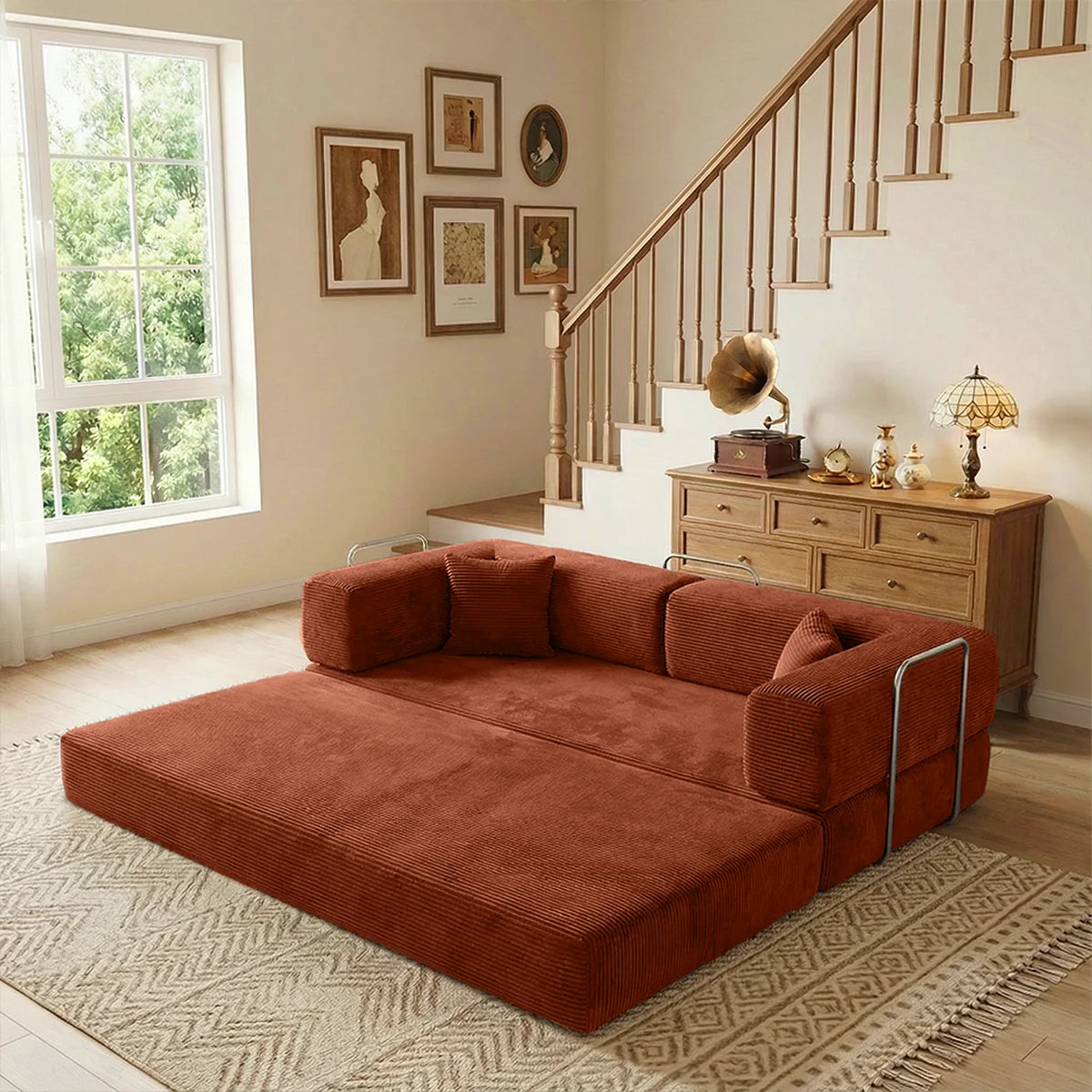 Queen Size Futon Sofa Bed 79' Convertible Couch