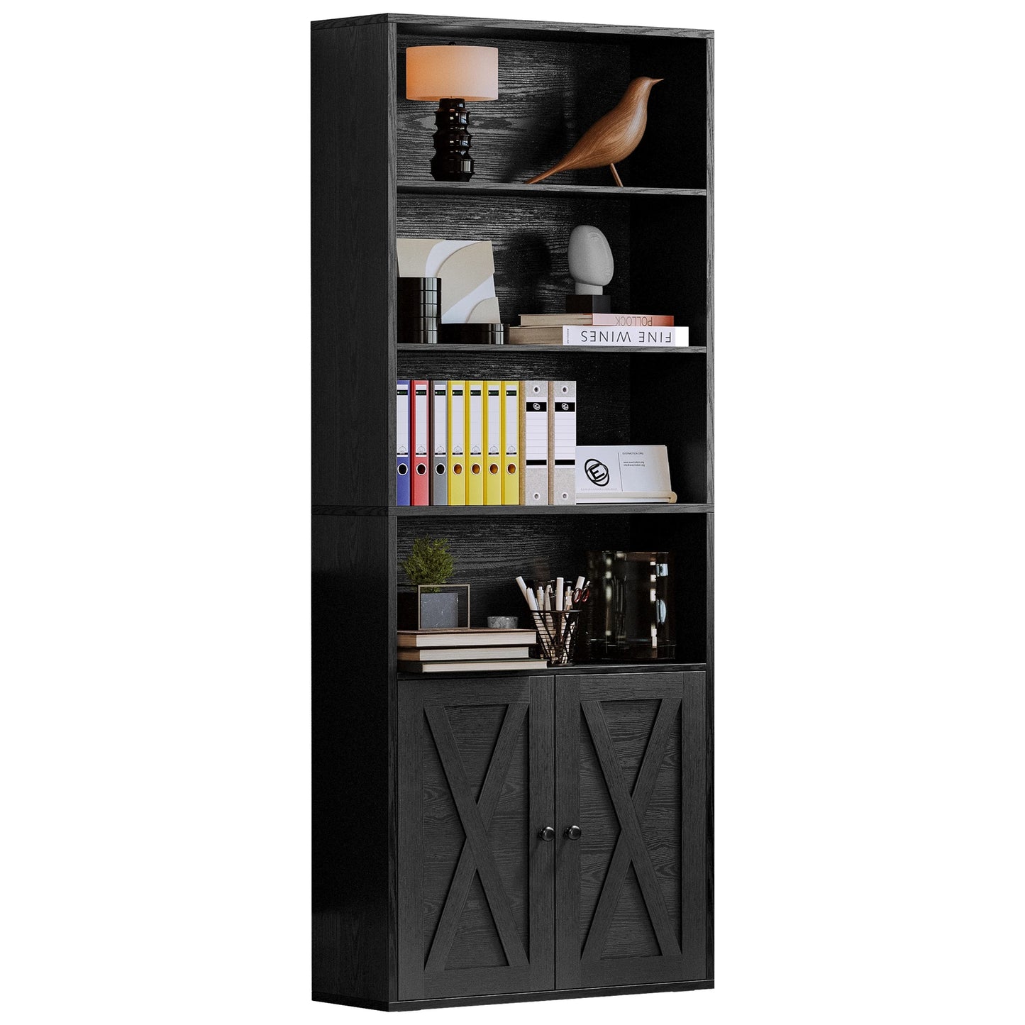 IRONCK Industrial Bookshelves and Bookcases with Doors