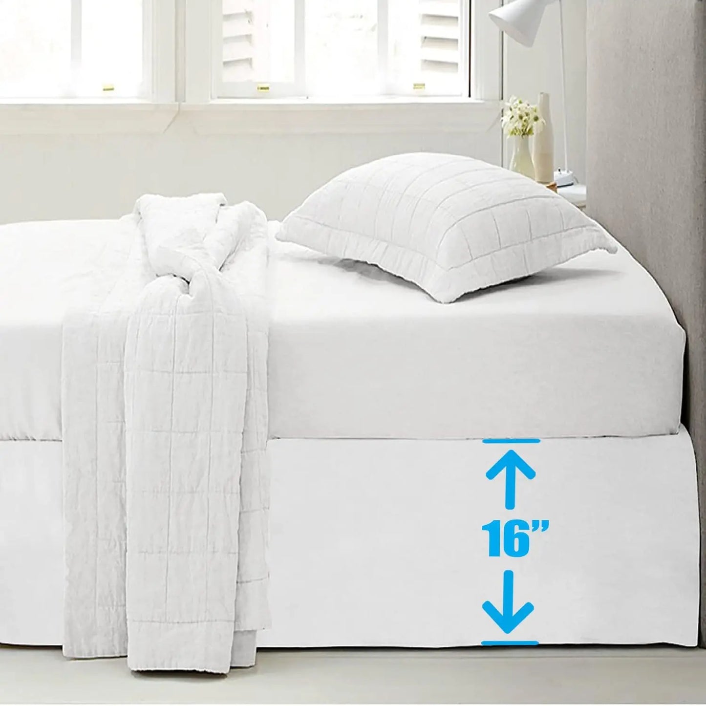 LUX Décor Bed Skirt 16 Inch Drop
