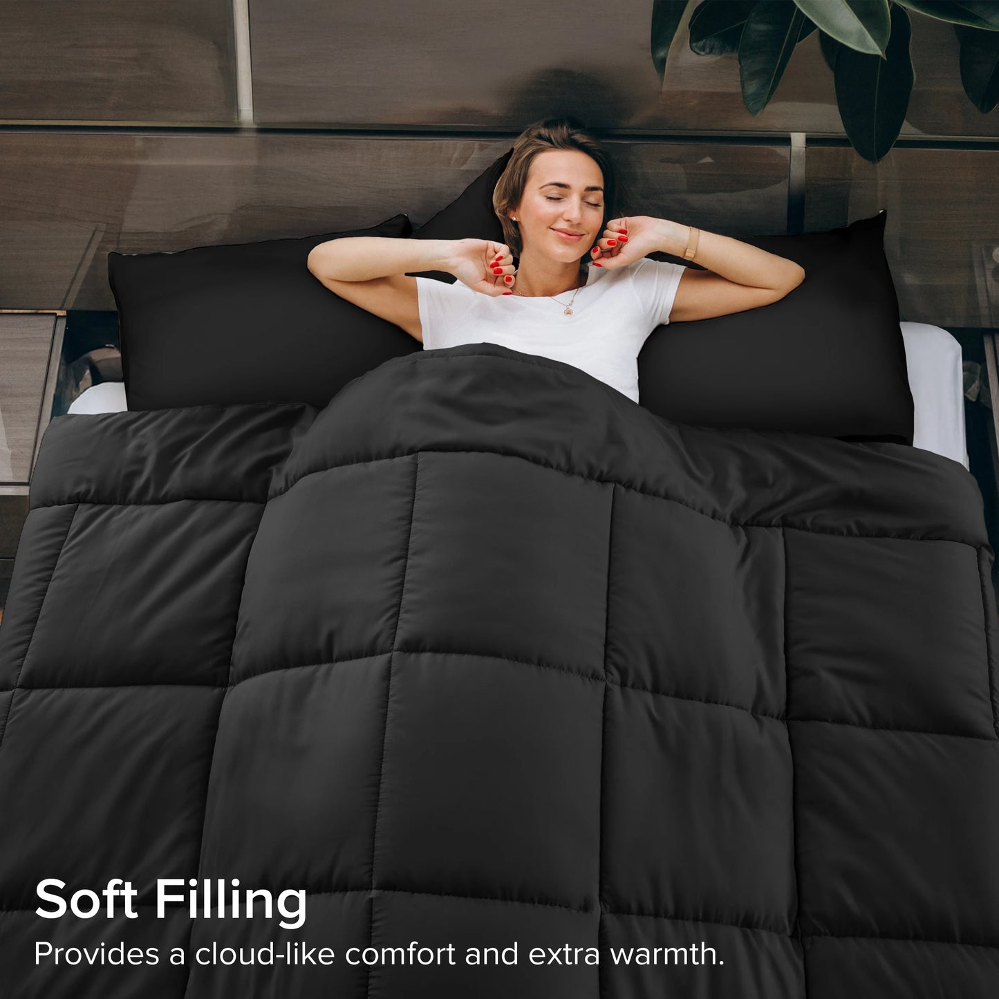 Lux Décor 5-Piece Comforter Set –All in one Bed in a Bag