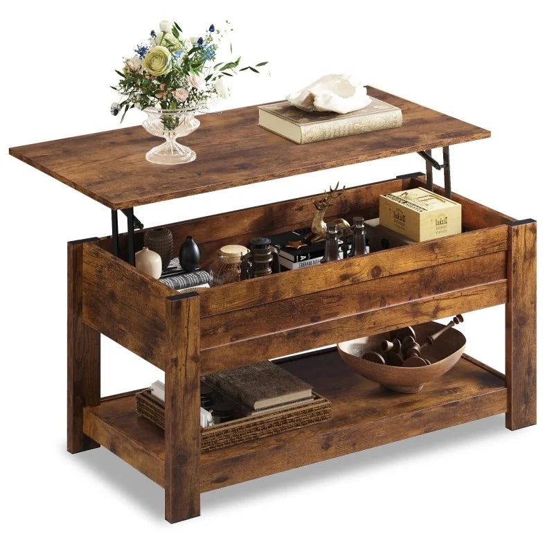 GALAXHERO Lift Top Coffee Table with Hidden Compartment