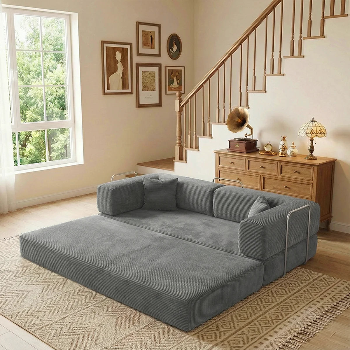 Queen Size Futon Sofa Bed 79' Convertible Couch