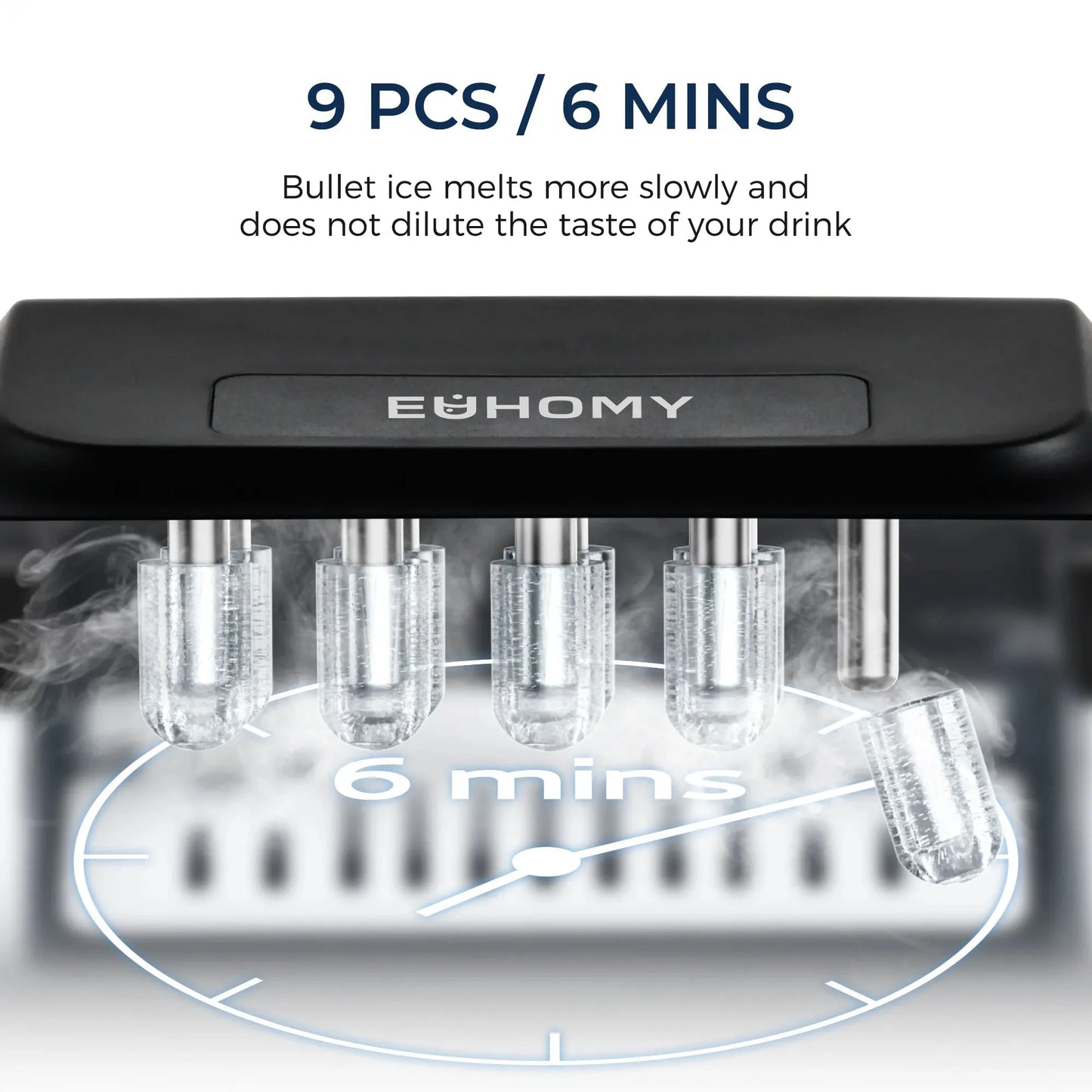 SIMZIFE Countertop Ice Maker Machine with Handle