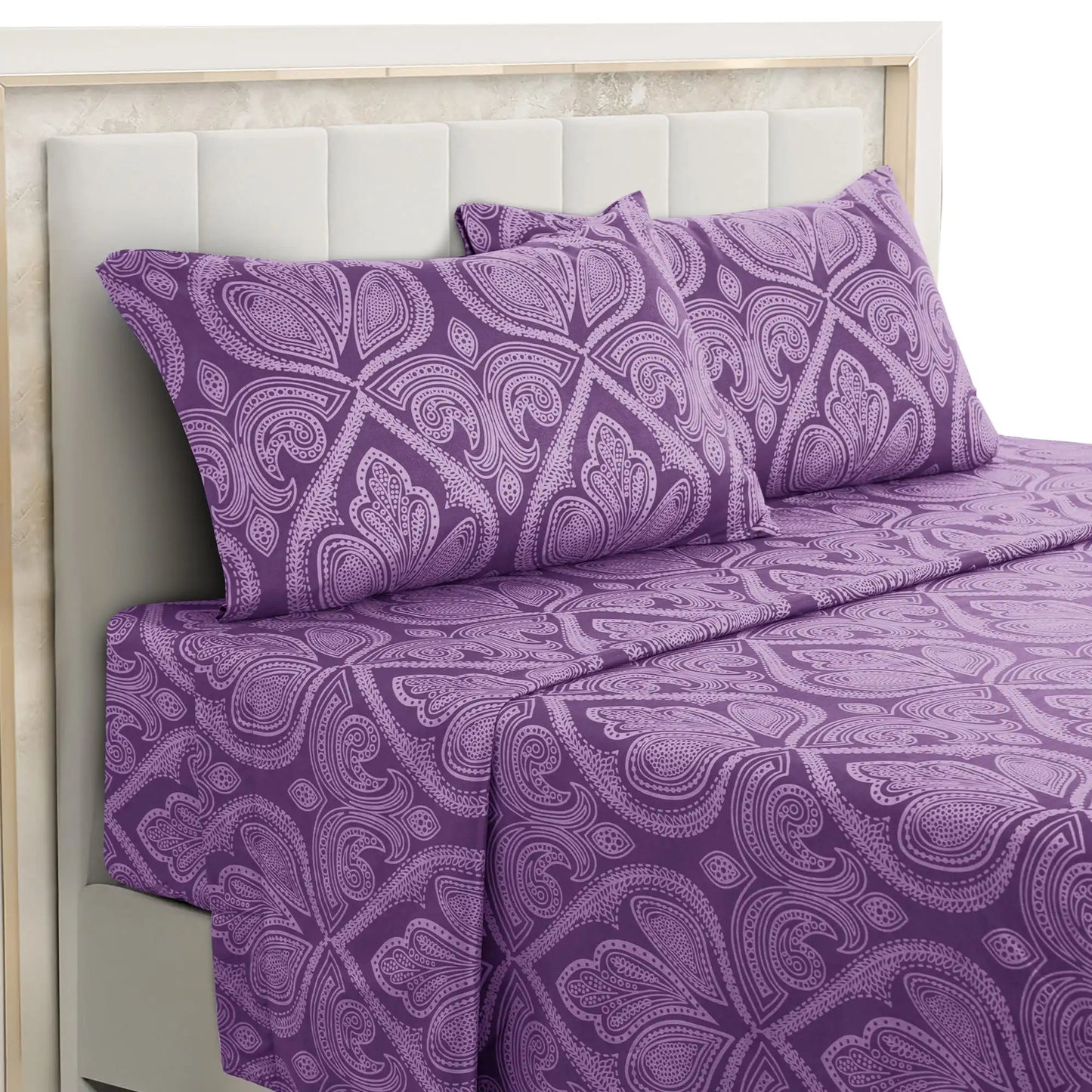 Lux Decor 4-Piece Paisley Bed Sheet Set