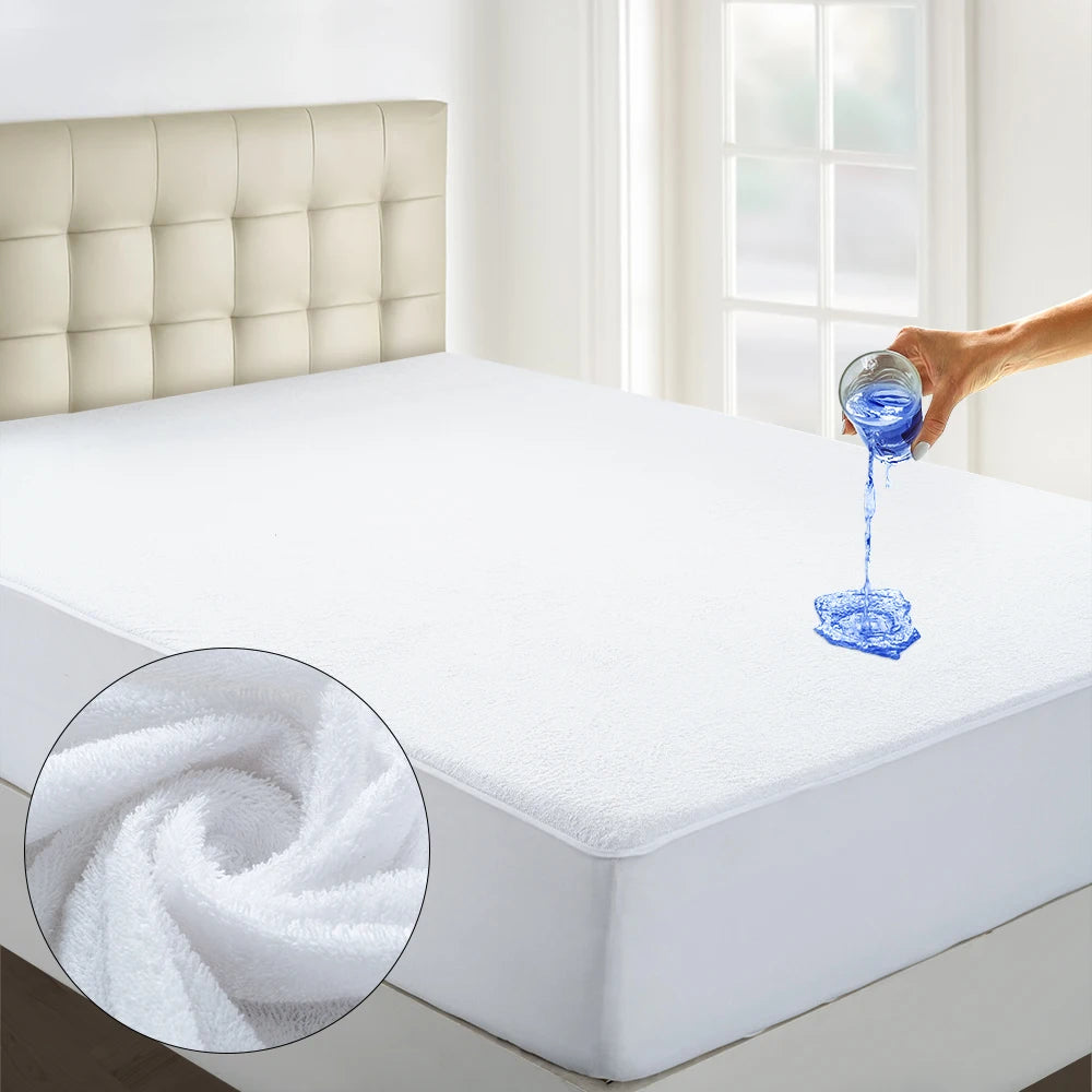 LUX Décor 100% Waterproof Twin Terry Mattress Protector