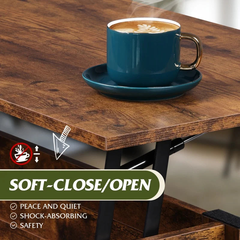 GALAXHERO Lift Top Coffee Table with Hidden Compartment