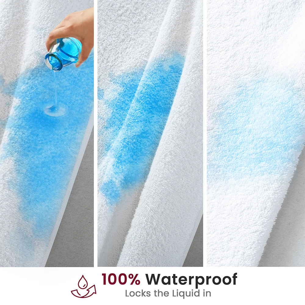 LUX Décor 100% Waterproof Twin Terry Mattress Protector