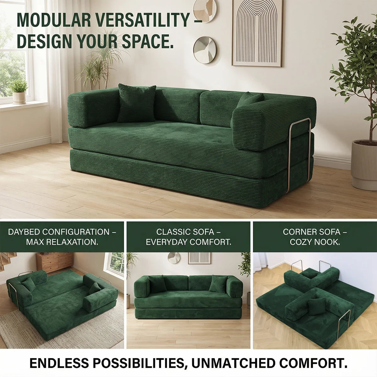Queen Size Futon Sofa Bed 79' Convertible Couch