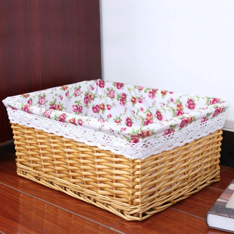 4 Sizes Handmade Rattan Storage Baskets
