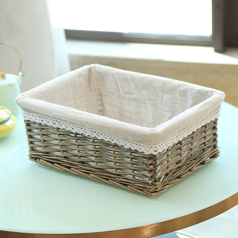 4 Sizes Handmade Rattan Storage Baskets
