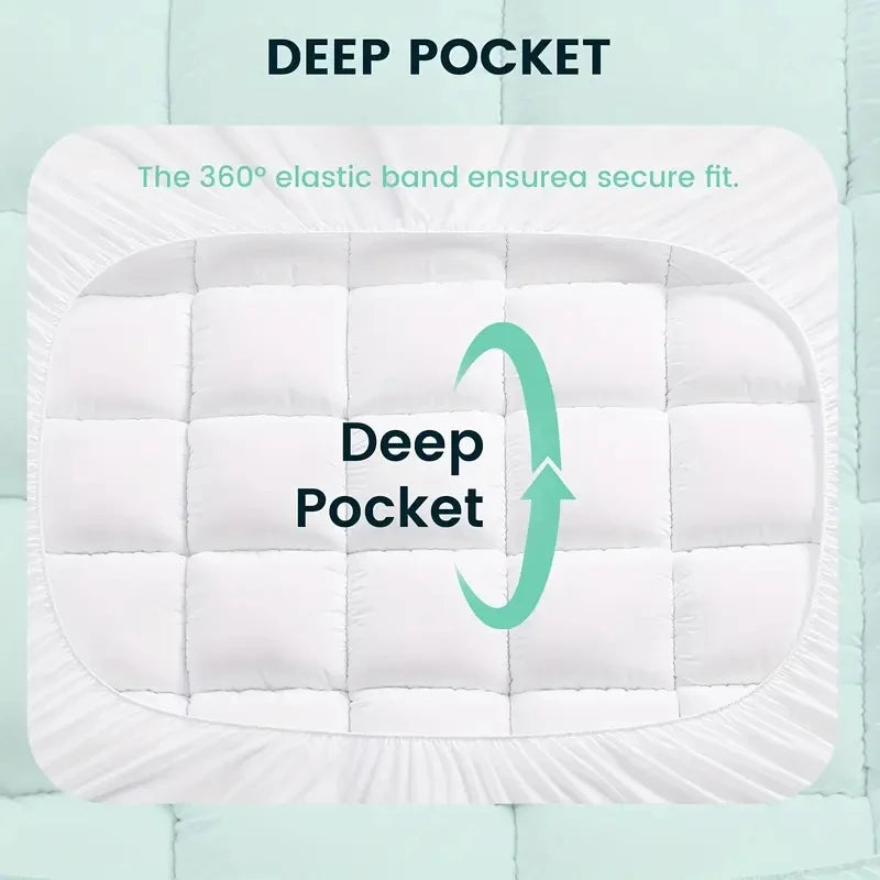 HGETVE Extra Thick Mattress cover Topper 1000Gsm