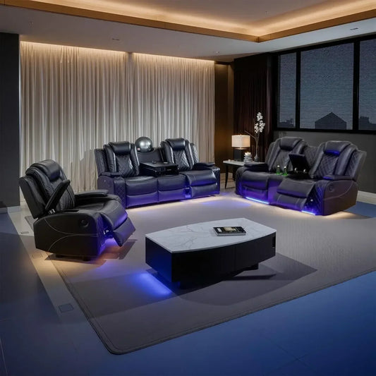 Hot sales Power Living Room Furniture Sets      ,Sectional Sofa Loveseat with Wireless Charging