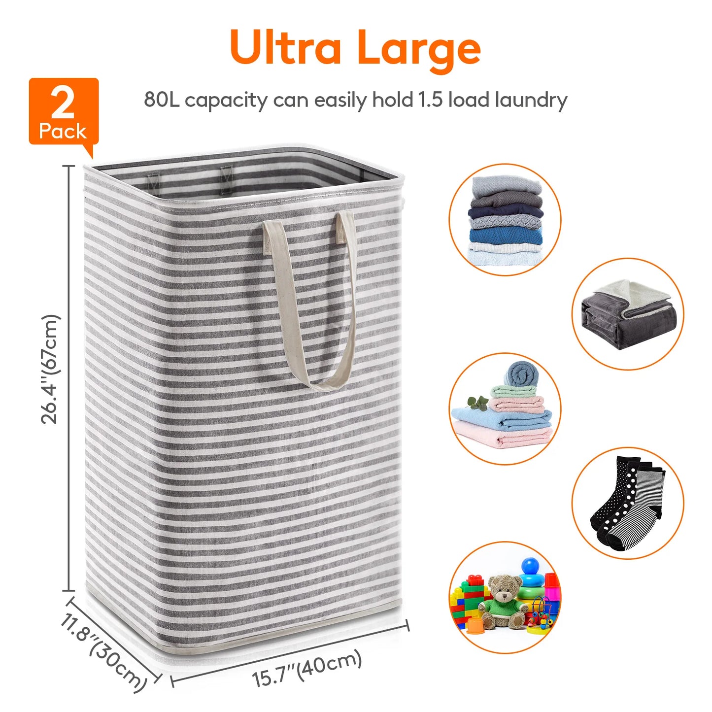 Laundry Hamper Large Collapsible Laundry Baskets