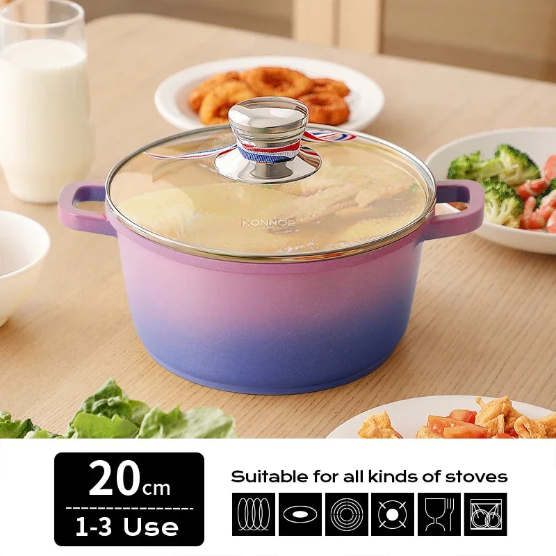 DONNOR  Ceramic Non-stick Stew Pot Induction Cooker