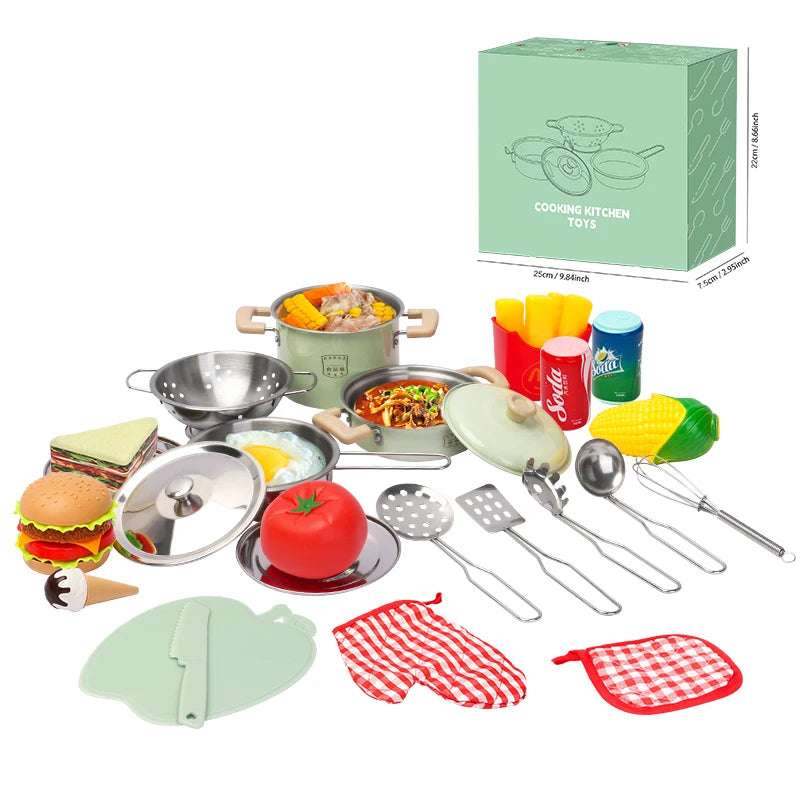 Play Kitchen Cookware Utensils toy Groceries
