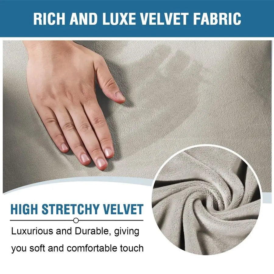 4Pieces Recliner Chair Covers Velvet Stretch