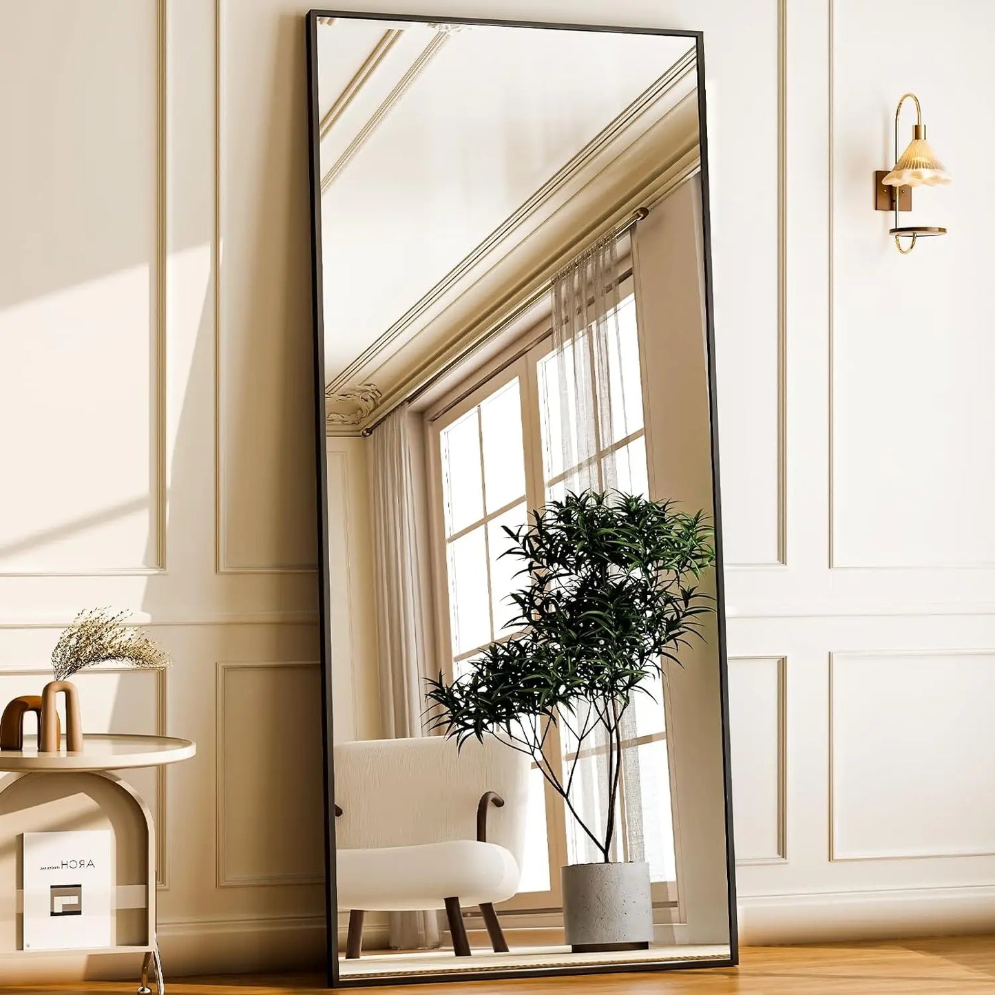 26" x 71" Full Length Mirror - Black Floor Mirror
