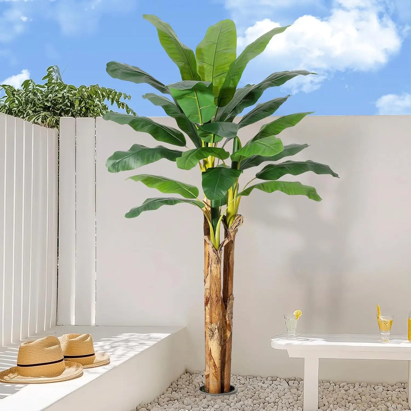 Artificial Banana Tree 7FT/6FT/5FT With Grey Planter