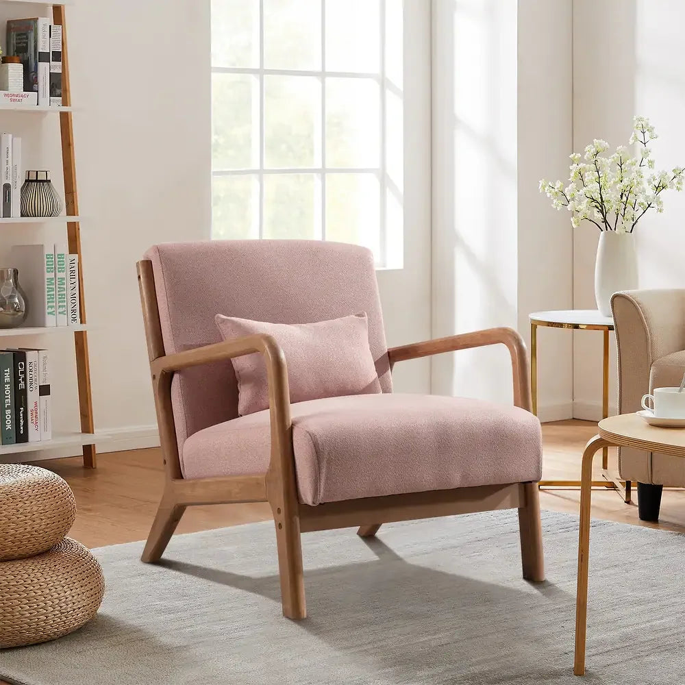 29*33*26 Inch Solid Color Solid Wood Living Room Chair