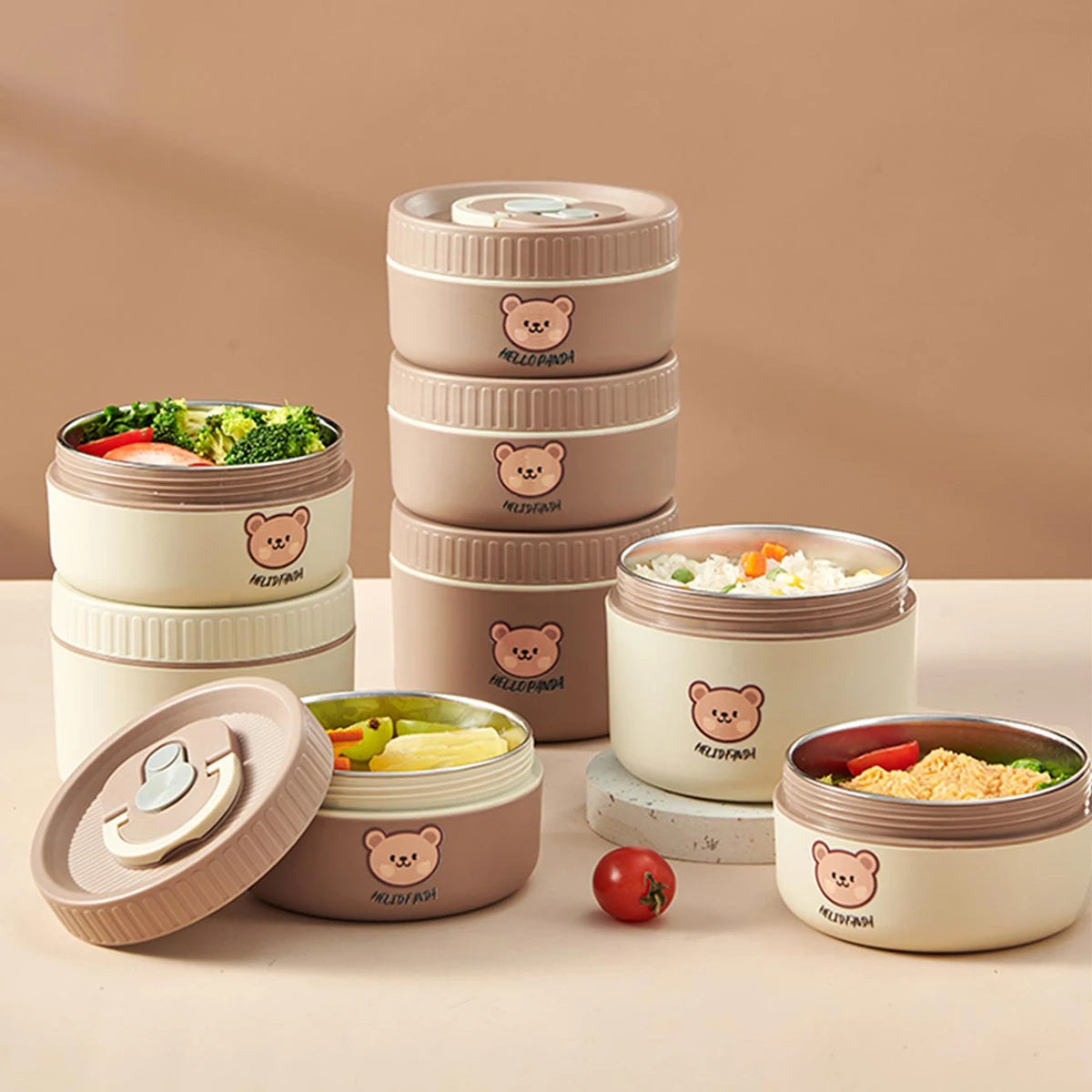 WORTHBUY Portable Insulated Lunch Box 304 Stainless Steel