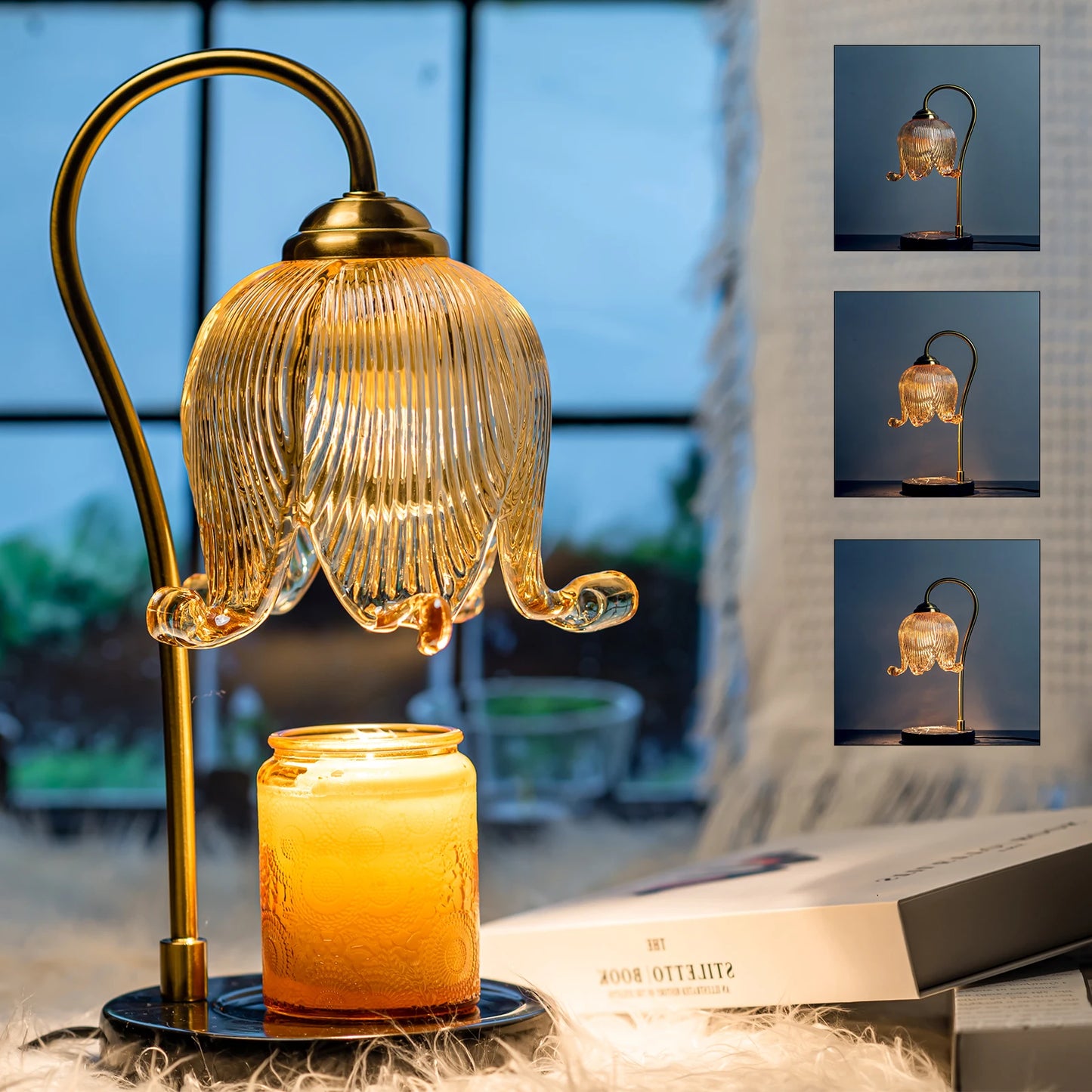 Tulip Flower Warm Candle Lamp French Retro