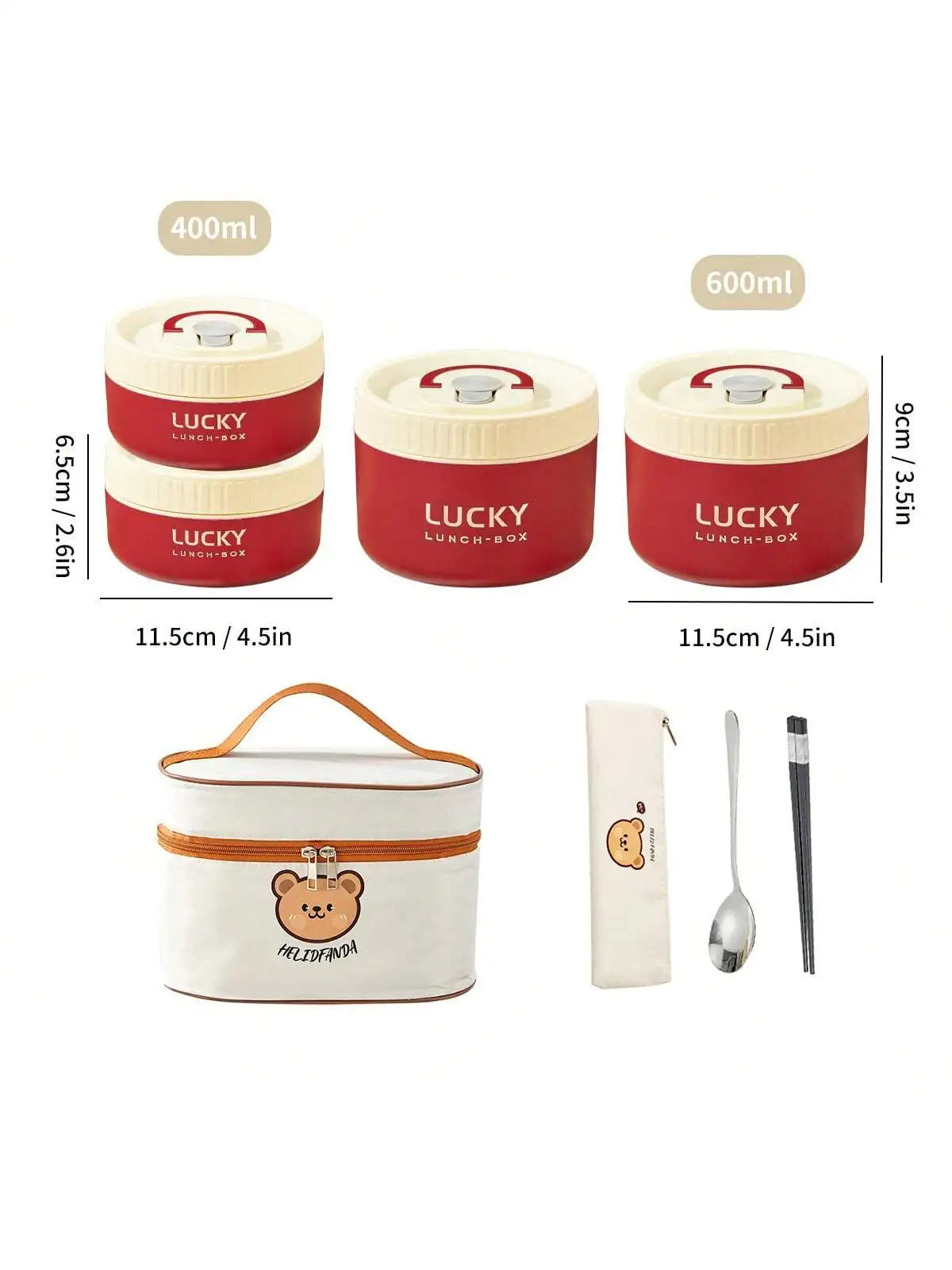 WORTHBUY Portable Insulated Lunch Box 304 Stainless Steel