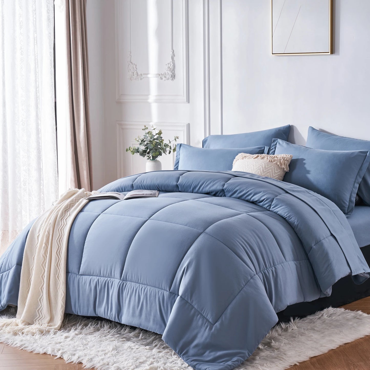 7 Piece Bed In A Bag Comforter Set Queen