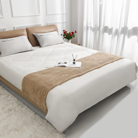 130x220CM Boho Throw Blankets Textured Big Knitted