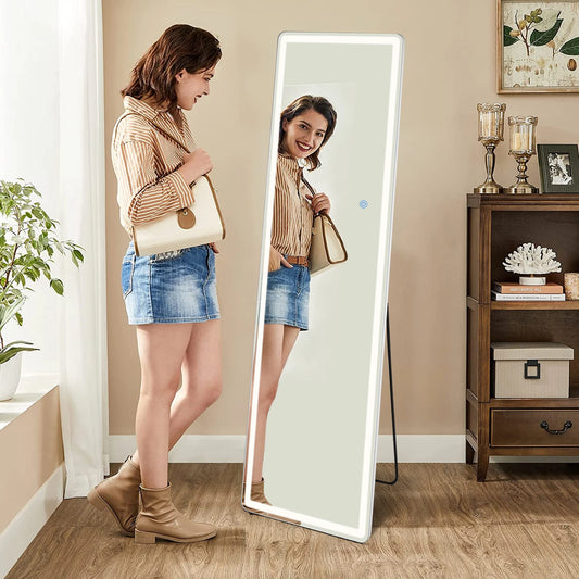 JHK Led 64"x21" Full Length Mirror/Aluminum Alloy Frame