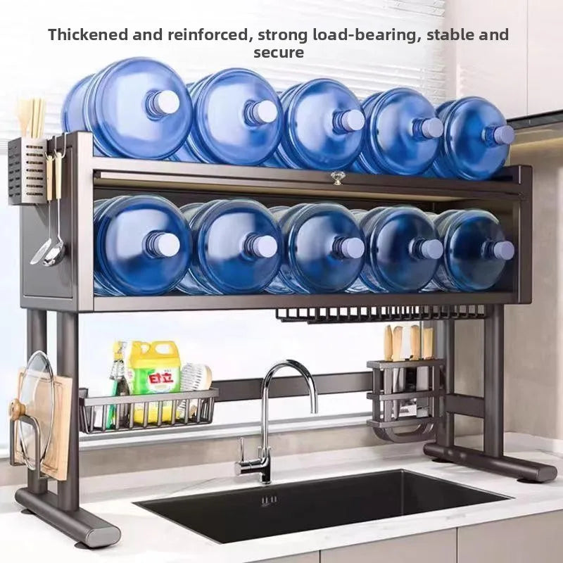 Kitchen Sink Storage Cabinet Dining Utensils Rack