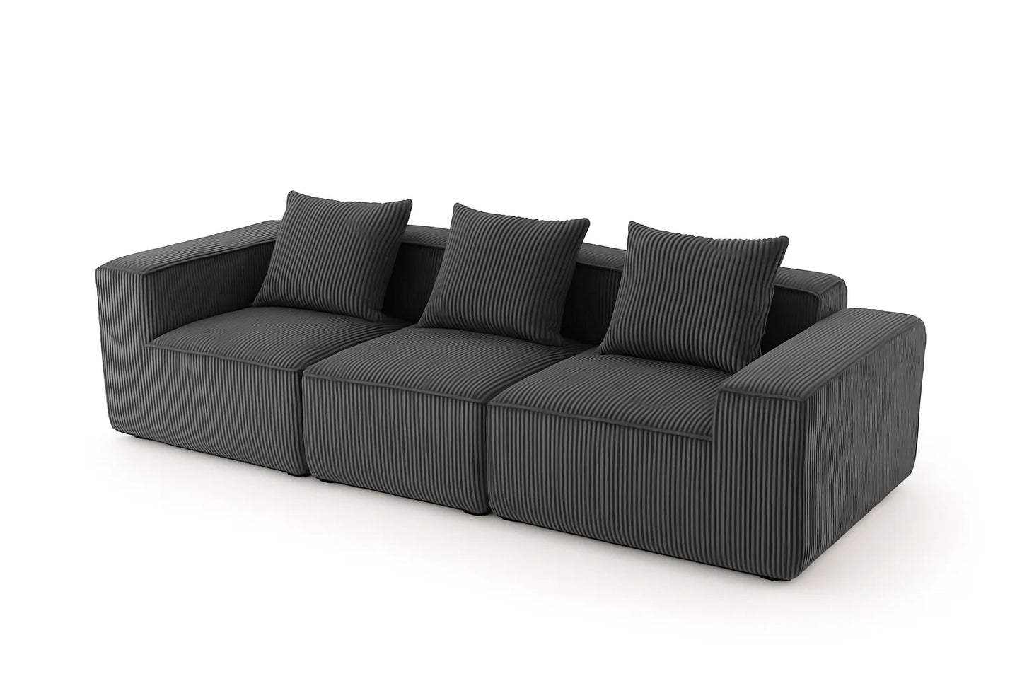 Sectional boneless Couch with L-Shape Chaise