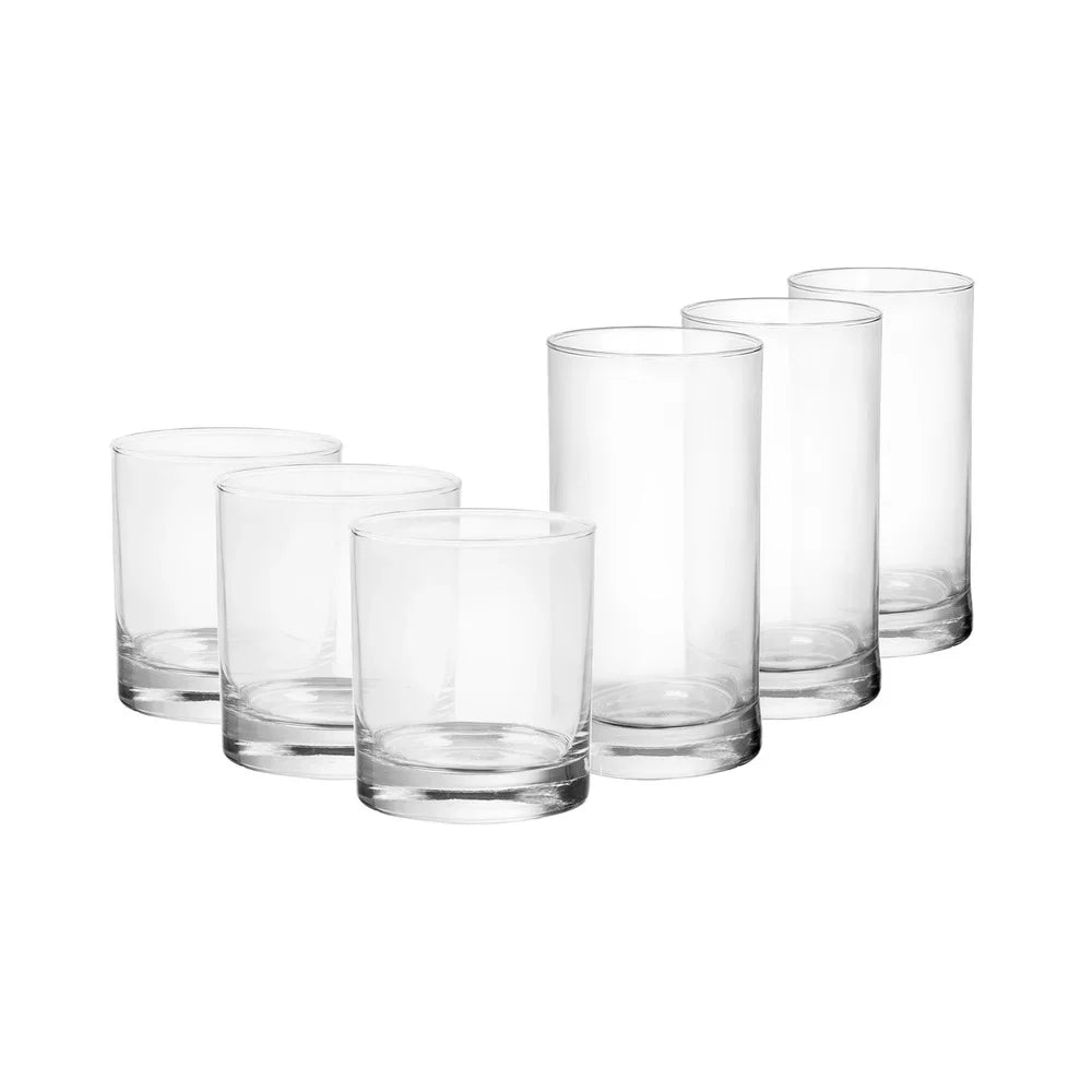 12 Piece Clear Drinkware Set Cooler Tennyson Glasses