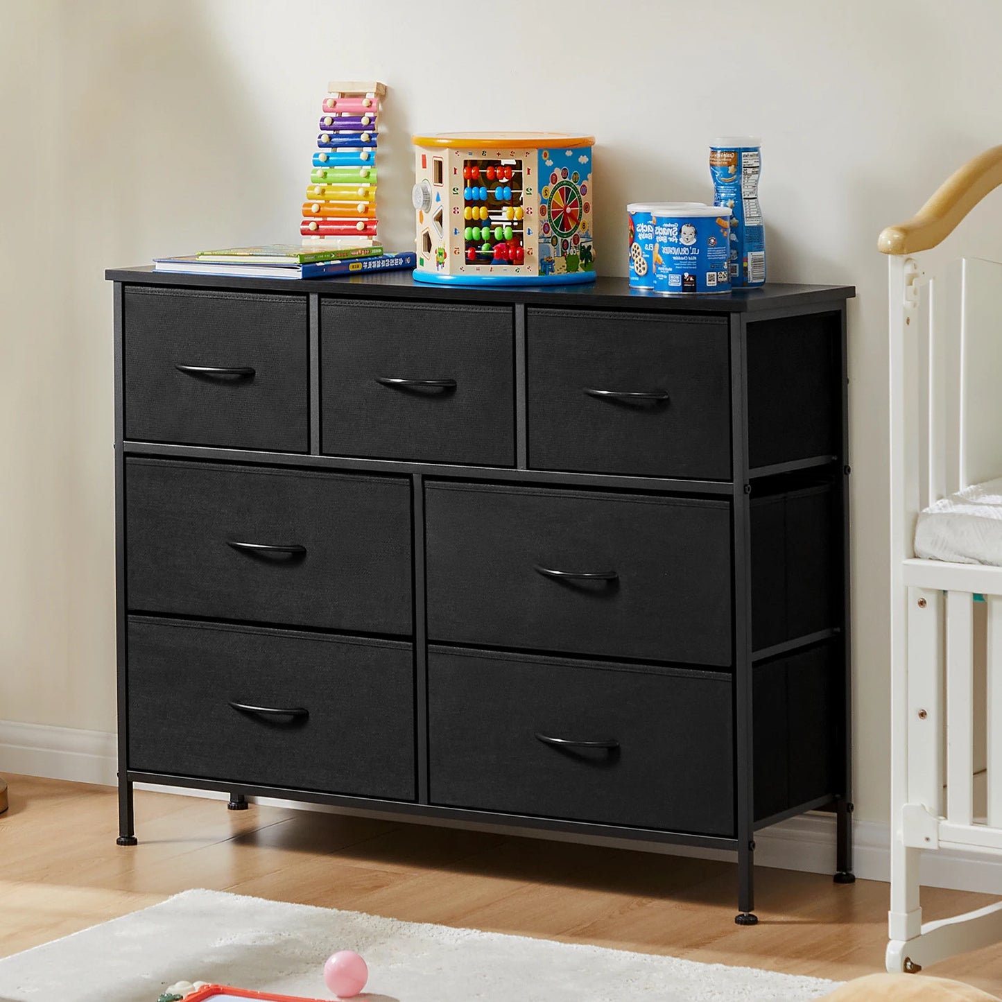 JHK Desser For Bedroom With 7 Fabric Drawers Organize