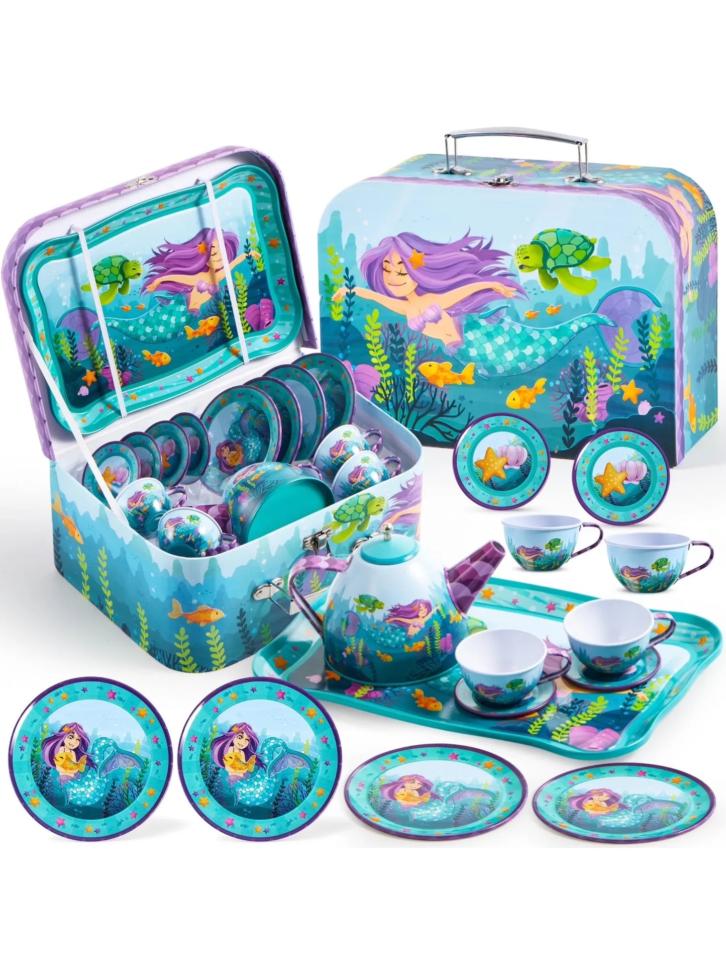 Joyfy Kid Tea Set Mermaid / Princess Play tea set