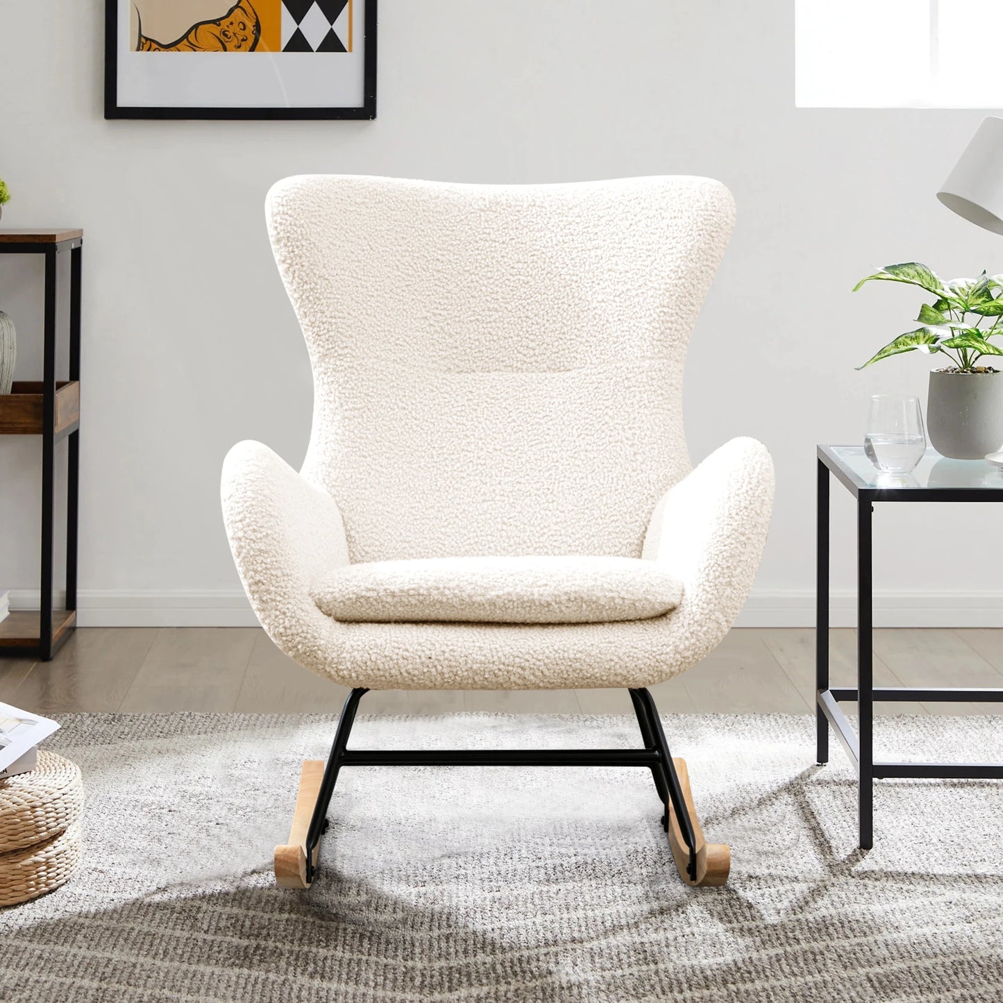 Comfortable Rocking Chair, Modern Upholstered
