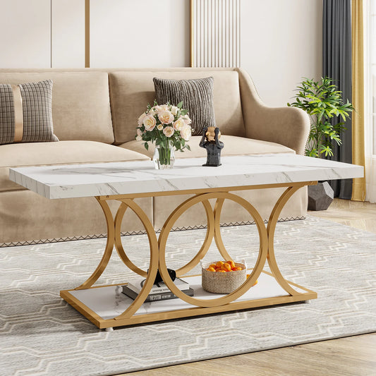 Tribesigns Rectangle Modern Coffee Table For Living Room