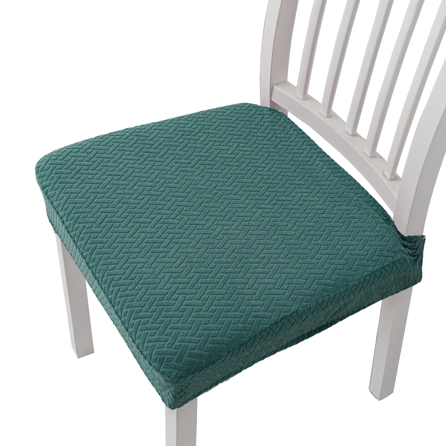 1/4/6pcs Elastic Solid Colors Chair Seat Covers